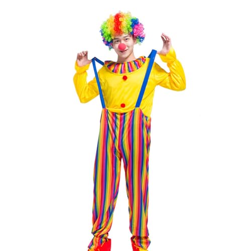 Mzshne Halloween-Clown-Kostüme Lustiges Weihnachtsparty-Show-Kostüm für eine ausgefe Cosplay-Weihnachtsfeier von Mzshne