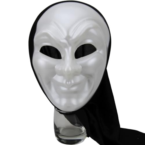 Mzshne Halloween-Partymaske mit weiÃŸem Gesicht Leichte, angenehm zu tragende Masken für Familie, Freunde, Nachbarn von Mzshne