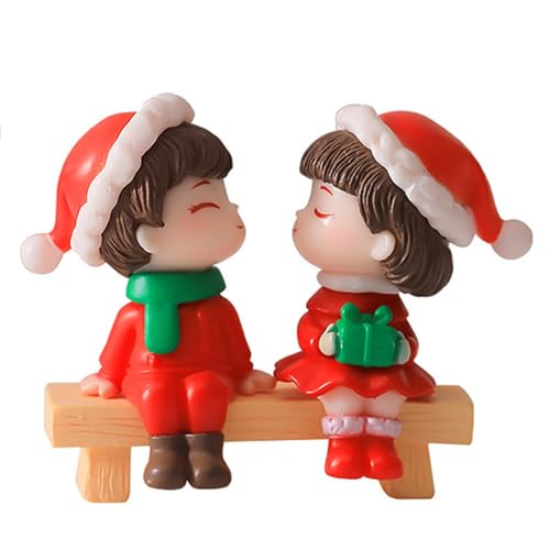 Mzshne Mini Weihnachten Paar Figur Puppe Micro Landschaft DIY Dekoration Zubehör Geeignet für Home Decor Geschenk Mzshne Mini Weihnachten Paar Figur Puppe Micro Landschaft DIY Dekoration Zubehör Geeignet für Home Decor Geschenk von Mzshne