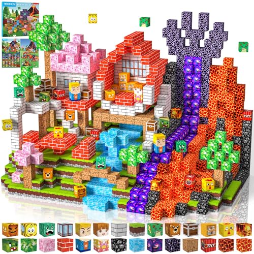 Magnetische Bausteine 100 PCS 2CM Magnetbausteine für Kinder ab 3 Jahre Blocks, Montessori Spielzeug Magnete Kinder, Magnetische Bauwelt Geburtstag Geschenk ab 3 4 5 6 7 8 9 10 11 12 Jungen Mädchen von Mzyxxel