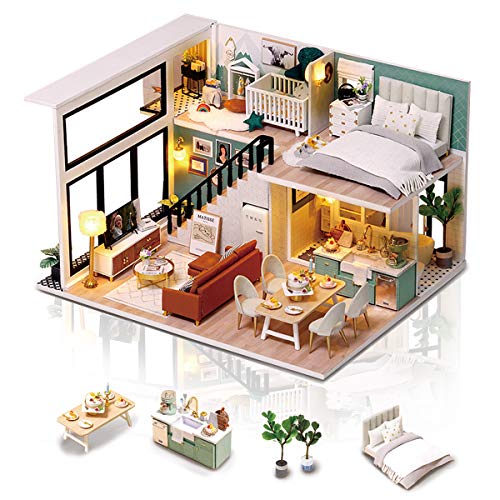 Cuteefun DIY Puppenhaus Miniatur Haus mit Musik und Möbeln Selber Bauen, Bastelset Erwachsene, Handgemachtes Geburtstagsgeschenk für Frauen, EIN Komfortables Leben Cuteefun DIY Puppenhaus Miniatur Haus mit Musik und Möbeln Selber Bauen, Bastelset Erwachsene, Handgemachtes Geburtstagsgeschenk für Frauen, EIN Komfortables Leben von N+A