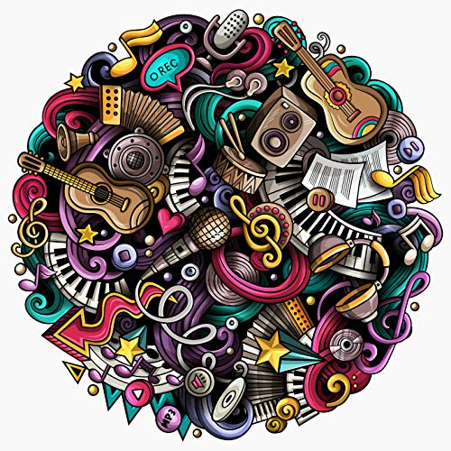 Cuteefun Rundes Puzzle 1000 Teile Puzzle Erwachsene Impossible Puzzle Musik Puzzle Musikinstrument für Wand Dekoration Cuteefun Rundes Puzzle 1000 Teile Puzzle Erwachsene Impossible Puzzle Musik Puzzle Musikinstrument für Wand Dekoration von Cuteefun