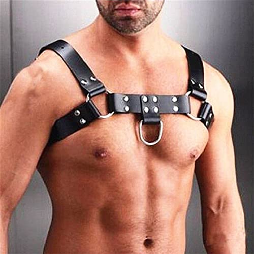 N/A/A Fetisch Gay BDSM Leder Brustgurt Männer Verstellbarer Sexueller Körper Bondage Cage Harness Gürtel Rave Gay Kleidung für Sex mit Erwachsenen (Style 3) von N/A/A