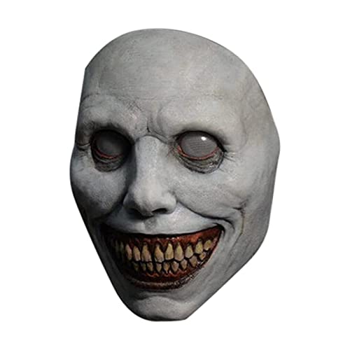 N/A/A Gruselige Halloween Gesichtsbedeckung Grinsender Dämon Böse,D-Rings Monster Maske, Halloween Kostü Party Dämonen Maske Gruseliges Cosplay von N/A/A