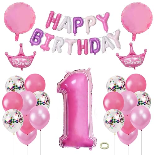 Minnie Party Dekoration,18 Stück Ballon-Set Minnie Mouse 1 Jahr,Minnie Mouse Geburtstagsdeko,Minnie Mouse Deko,Minnie Mouse Themed Geburtstag Dekorationen,für Geburtstag Baby Shower Party Supplies von N\\A