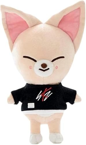 EATAN SKZOO Plüschtier Stray Kids Plüschpuppe, süßes Cartoon-Anime-Stofftier, Wolf Chan/Leebit/DWAEKKI/Jiniret/HAN Quokka/BbokAri/PuppyM/Foxl.Ny Plüschpuppe (Foxl.Ny) von EATAN