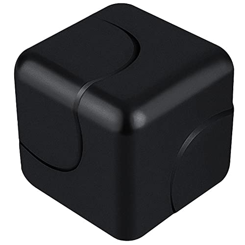 Fidget Spinner Decompress The Metal Cube Spin The Spinning Cube to Relieve Anxiety Help Improve Concentration (Black) von N\C