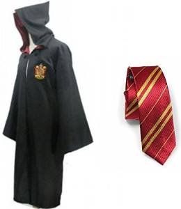 NC Hexerei und Zauberei Teens School Robes Youngster Wizard Magical Hooded Cape Tie Witch Student Magic Outfit (Large, Rot) von N\C