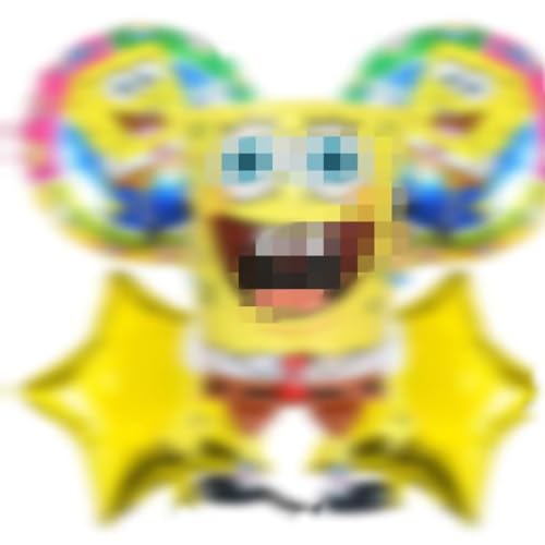 NC ZHUYAO-Spongebob Ballons, Spongebob Dekoration für Geburtstagsfeier, Geburtstagsfeier, Party mit dem Thema Spongebob, 6 Stück von N\C