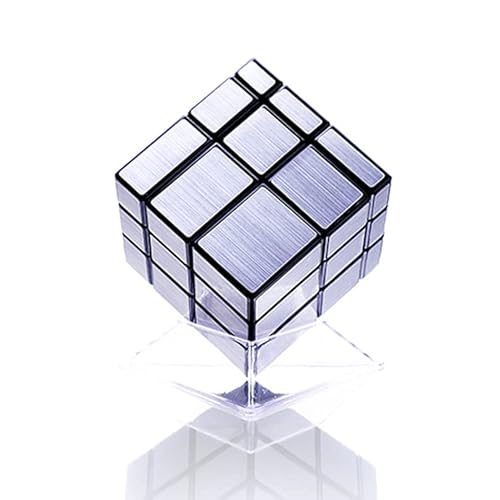3 x 3 Silberner magischer Spiegelwürfel für Kinder und Erwachsene, professionelle Speedcube-Puzzle, pädagogisches Spielzeug von N\D