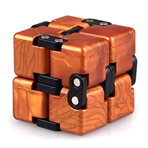 Lnfinity Cube Spielzeug für Erwachsene und Kinder Finger Toy Stress und Angstzustände, Killing Time Fidget Toys Infinite Cube für Office Staff (Rechteck-Gold) von N\D
