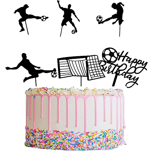 Tortendeko geburtstag, Tortentopper Kuchendeko Fußball Topper Kuchenstecker Basketball Topper Party Kindergeburtstag Happy Birthday zum Geburtstag Party für Jungen Dekorationen für Kinder Themenparty von N\O