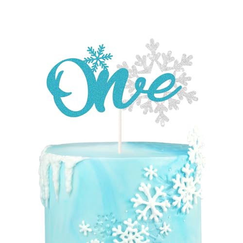 Winter Schneeflocke One Cake Topper, Winter Onederland One Year Old Birthday Cake Decor, Frozen Winter First 1st Party Decorations von N\W