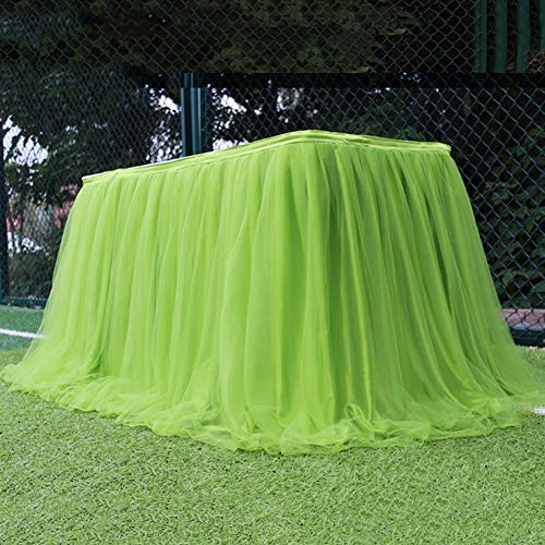 N/X Tischrock bunt Tischdecke Textil Haus Tischdecken für Party Hochzeit Tischdeko .Romantisch Tüll Party Tischkleid Tischdeko 100,0 cm lang x 75,0 cm hoch von N/X