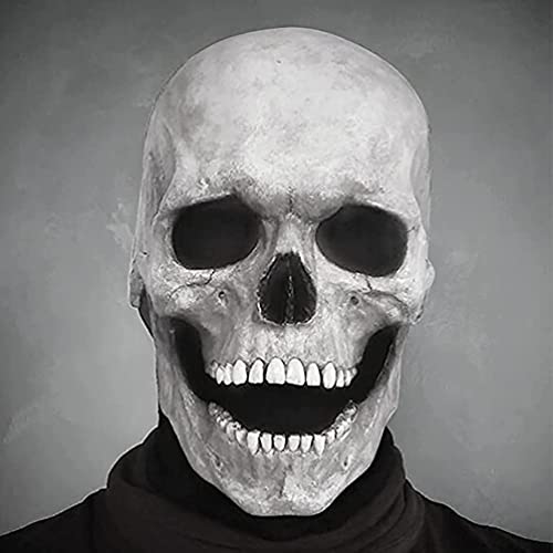 N – Halloween-Maske/Mobil Totenkopf-Maske, Latex-Maske, Horror-Maske, Skelett-Zubehör, Cosplay, Kostüm für Erwachsene Männer und Frauen (A) von N - A
