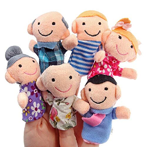 Kinder Spielzeug Kinder Lernen Geschichte Familie Fingerpuppen 6Pcs von N-K