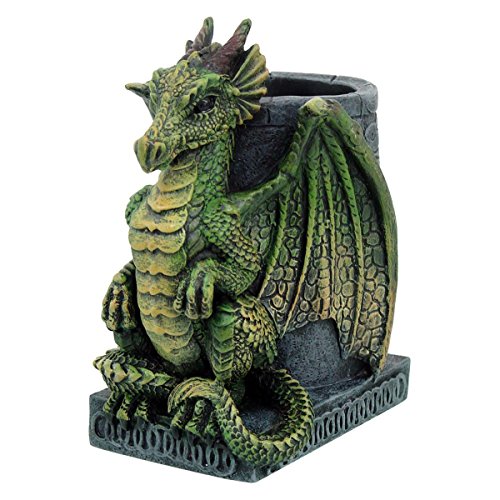 Dark Dreams Gothic Mittelalter LARP Drachen Figur Stiftehalter Büro für Schreibtisch 'Wyrm' von N. N.