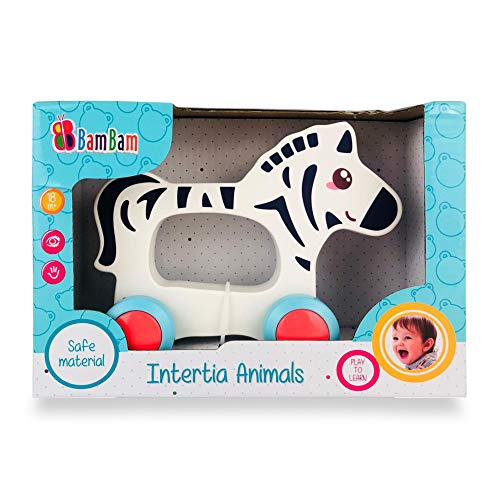 Kreatives Spielzeug für Kinder BamBam Zebra mit Rädern der frühen Kindheit 2839 Mehrfarbig Einzigartig von NADA HOME