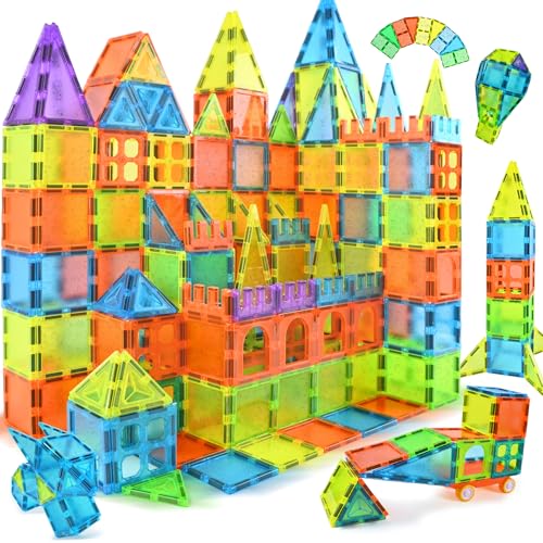 NAETANY Magnetische Bausteine, 122 Teile Magnetbausteine STEM Magnet Spielzeug Kinder, Magnet Bausteine für Geschenk ab 3 4 5 6 7 8 Jahre Junge Mädchen Bauklötze Kinderspielzeug - mit 2 Auto NAETANY Magnetische Bausteine, 122 Teile Magnetbausteine STEM Magnet Spielzeug Kinder, Magnet Bausteine für Geschenk ab 3 4 5 6 7 8 Jahre Junge Mädchen Bauklötze Kinderspielzeug - mit 2 Auto von NAETANY