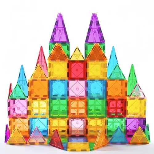 NAETANY Magnetische Bausteine, Magnetbausteine Magnet Spielzeug Kinder, Magnetspielzeug Magnet Bausteine für Kinder Jungen und Mädchen Montessori Spielzeug ab 3 4 5 6 7 8 Jahren Lernspiele Geschenke von NAETANY