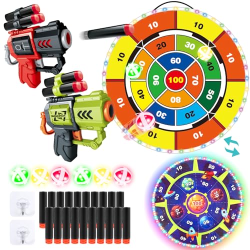 Leucht-Dartscheibe Klett für Kinder ab 3 4 5 6+, 29" (73 cm) Dartscheibe mit LED-Licht Indoor Outdoor Spiele Spielzeug, Gartenspielzeug Draußen Wurfspiel Garten Karneval Partyspielzeug Kinderspielzeug Leucht-Dartscheibe Klett für Kinder ab 3 4 5 6+, 29" (73 cm) Dartscheibe mit LED-Licht Indoor Outdoor Spiele Spielzeug, Gartenspielzeug Draußen Wurfspiel Garten Karneval Partyspielzeug Kinderspielzeug von NAFONRU