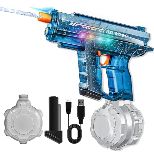 Wasserpistole Elektrisch für Kinder Erwachsene - 800ml Water Gun Wasserpistole mit hoher Kapazität und kraftvollem Schuss, Cooles LED-Licht, automatische und manuelle Modi, Sommerspaß im Freien Wasserpistole Elektrisch für Kinder Erwachsene - 800ml Water Gun Wasserpistole mit hoher Kapazität und kraftvollem Schuss, Cooles LED-Licht, automatische und manuelle Modi, Sommerspaß im Freien von NAFONRU