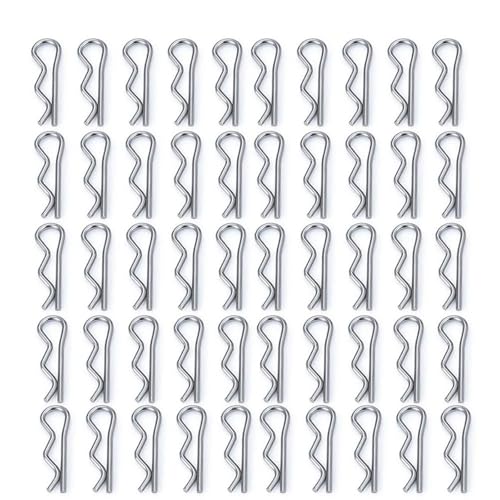 Für 1/24 1/18 1/14 1/8 1/5 Für Buggy Truggy DIY Teile 50 Stücke RC Crawler Auto Körper Shell Clips Pin Gehäuse Latch R Schnallen Feste Auto Zubehör RC Autozubehör(1/5) von NAFRECX