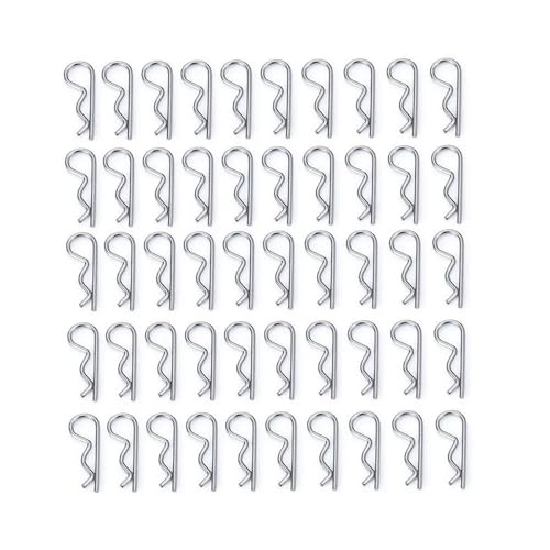 Für 1/24 1/18 1/14 1/8 1/5 Für Buggy Truggy DIY Teile 50 Stücke RC Crawler Auto Körper Shell Clips Pin Gehäuse Latch R Schnallen Feste Auto Zubehör RC Autozubehör(1/8) von NAFRECX