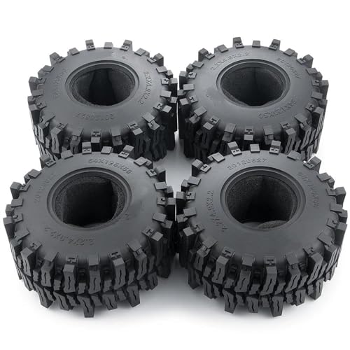 Für Axial Für AXI03004 Für Capra 1/10 Für Monster Truck RC Auto Upgrade Teile 2,2 Zoll 125mm Gummi Beadlock Rad Reifen W/Schwamm Zubehör RC Autozubehör von NAFRECX
