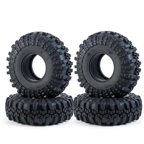 Für Axial Für SCX10 90046 Für TRX4 D90 D110 RR10 Für Wraith 1,9 "/2,2" Gummi Reifen Rad Für Rock Reifen 1/10 RC Crawler Auto Zubehör RC Autozubehör(2.2inch) von NAFRECX