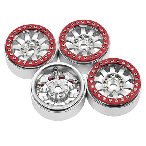 Für Axial Für SCX10 D90 Für TRX-4 4Pcs 1,9 Zoll Aluminium Legierung Beadlock Rad Felgen Hub Ersatz 25mm 1/10 RC Crawler Auto Modell Teile RC Autozubehör von NAFRECX