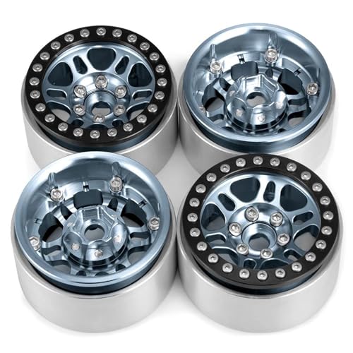 Für Axial Für SCX10 Für TRX-4 1/10 1,9 Zoll Aluminiumlegierung Beadlock-Felgen Modifikation RC Crawler Auto LKW Modell Upgrade Teile 4St RC Autozubehör von NAFRECX