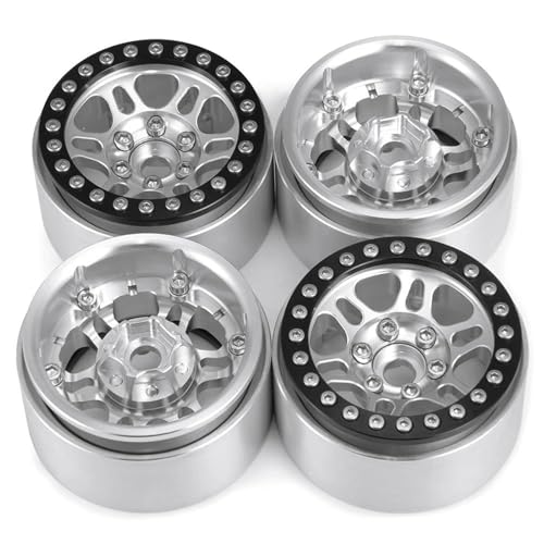 Für Axial Für SCX10 Für TRX-4 1/10 1,9 Zoll Aluminiumlegierung Beadlock-Felgen Modifikation RC Crawler Auto LKW Modell Upgrade Teile 4St RC Autozubehör von NAFRECX