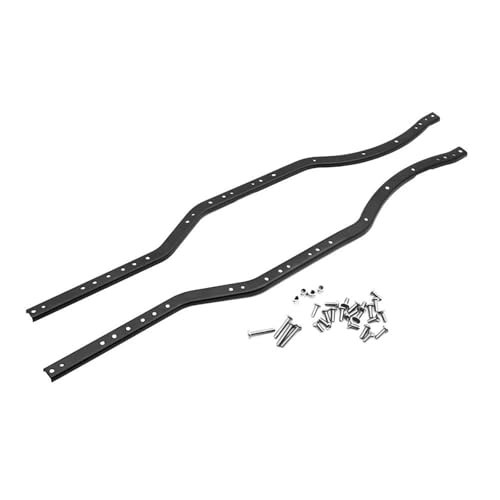 Für Axial Für SCX10 II AX90046 1/10 Edelstahl-Chassis-Rahmenschienen RC Crawler Automodell Upgrade-Teile Ersatzzubehör 2St RC Autozubehör von NAFRECX