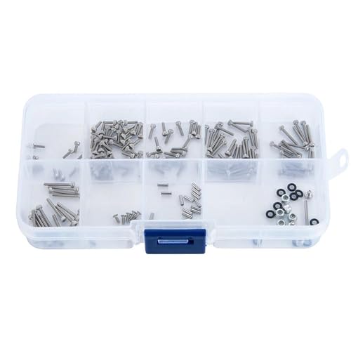 Für Axial Für SCX24 90081 1/24 Metallschrauben-Muttern-Box-Set RC-Fernbedienung Crawler Auto LKW Upgrade Teile Ersatzzubehör 186-tlg RC Autozubehör Für Axial Für SCX24 90081 1/24 Metallschrauben-Muttern-Box-Set RC-Fernbedienung Crawler Auto LKW Upgrade Teile Ersatzzubehör 186-tlg RC Autozubehör von NAFRECX