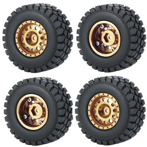 Für Axial Für SCX24 90081 AXI00001 AXI00002 Für Deadbolt Für TRX4M 1/24 RC Crawler Autoteile 1,0 Zoll Metall Beadlock Felgen Reifen Set Modifikation RC Autozubehör von NAFRECX