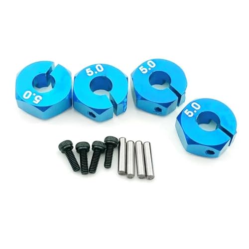 Für HSP Für Tamiya Für SCX10 Für Slash 5/6/7mm Dicke Rad Hex 12mm Stick Naben Mit Pins Schrauben RC Auto Crawler LKW Upgrade Teile RC Autozubehör(Green,5mm) von NAFRECX