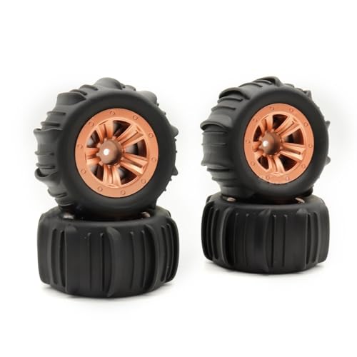 Für MJX 14210 16208 16210 Für HBX 16889 16890 1688 16889A Für MNRC MN128 RC Teile 12mm Hex RC Auto Reifen Für Monster Paddel Räder Reifen RC Autozubehör(Size1) von NAFRECX