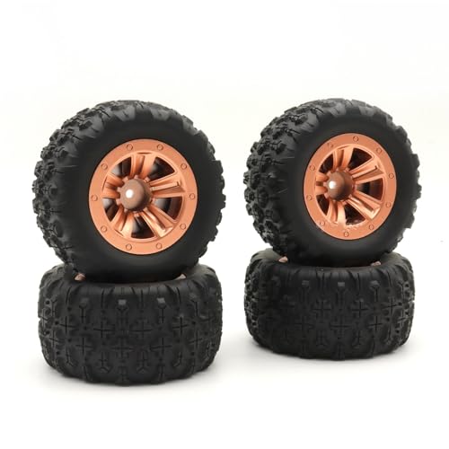 Für MJX 14210 16208 16210 Für HBX 16889 16890 1688 16889A Für MNRC MN128 RC Teile 12mm Hex RC Auto Reifen Für Monster Paddel Räder Reifen RC Autozubehör(Size2) von NAFRECX
