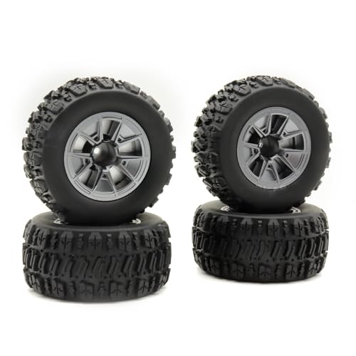 Für MJX Für Hyper Für Go 14209 14210 RC Auto Off-Road Bereit 85/90 Mm 12mm Hex RC Für Monster Truck Reifen Mit Schaum Einsätze Teile Dekoration RC Autozubehör(90mm) von NAFRECX
