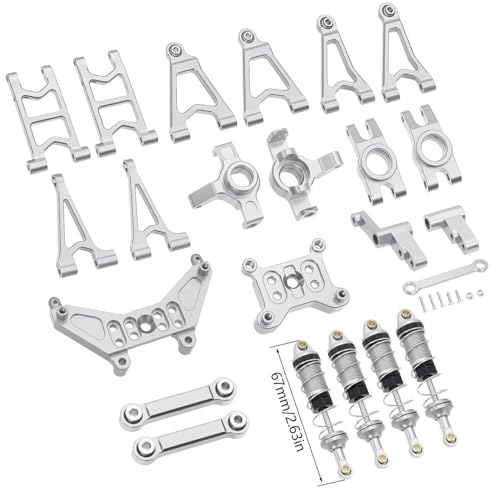 Für MJX Für Hyper Für Go 14303 14302 14301 1/14 Metall-Stoßdämpferhalterungen/Lenkbecher/vorne Hinten Oberer Niedriger Schwingarm RC-Upgrade-Teile RC Autozubehör von NAFRECX
