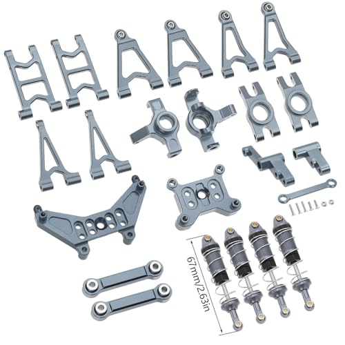 Für MJX Für Hyper Für Go 14303 14302 14301 1/14 Metall-Stoßdämpferhalterungen/Lenkbecher/vorne Hinten Oberer Niedriger Schwingarm RC-Upgrade-Teile RC Autozubehör von NAFRECX