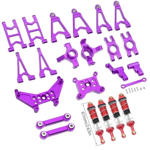 Für MJX Für Hyper Für Go 14303 14302 14301 1/14 Metall-Stoßdämpferhalterungen/Lenkbecher/vorne Hinten Oberer Niedriger Schwingarm RC-Upgrade-Teile RC Autozubehör von NAFRECX
