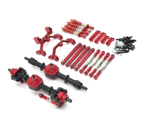 Für MN D90 D91 D96 MN98 99S 1/12 RC Autoteile Metall-Upgrade Vorder- Und Hinterachse Baugruppe Spurstange Stoßdämpfersatz Änderungszubehör RC Autozubehör(Multi-Colored) von NAFRECX