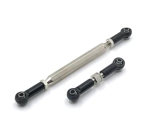 Für MN D90 D99 FJ-45 Für MN99s MN40 MN45 MN90 MN91 MN96 MN99 Metall Einstellbare Lenkgestänge Servo Link Zugstange RC Auto Crawler Upgrade Teile RC Autozubehör(Black) von NAFRECX