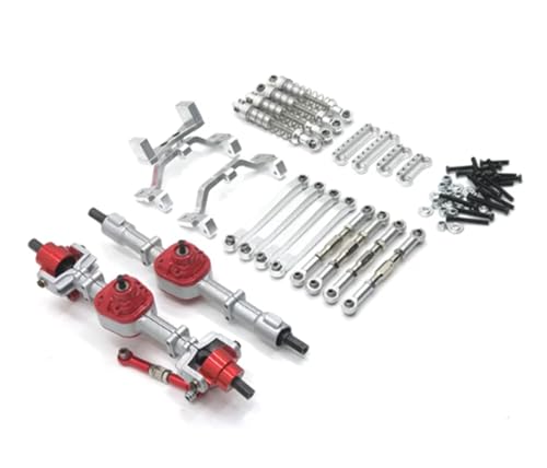 Für MN98 99S Für MN D90 D91 D96 1/12 RC Autoteile Upgrade Vorder- Und Hinterachse Baugruppe Spurstange Stoßdämpferhalterung Kit Änderung RC Autozubehör(Silver) von NAFRECX