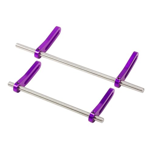 Für SCX10 II Für TRX4 Sport Power Für Wagon Für Cliffhanger Für LCG Für Chassis Körper DIY 1/10 RC Crawler Metall Vorne Hinten Modulare Stoßstange Bull Bars RC Autozubehör(Purple,Set) von NAFRECX
