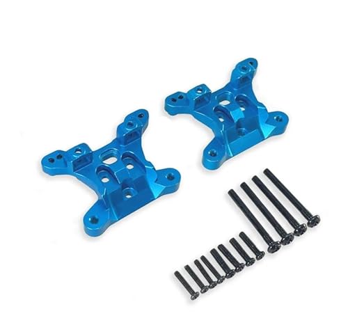 Für SCY 1/16 16101 16102 16103 16106 16201 PRO High Speed ​​RC Auto Verbesserte Metallbeschläge Vordere Und Hintere Stoßdämpfer Halterungen Zubehör RC Autozubehör(Blue) von NAFRECX