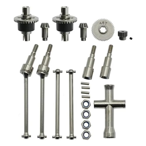 Für SCY 16101 16102 16103 16201 16101Pro 16103Pro 16201Pro 16102Pro Differential Antriebswelle Getriebe Set 1/16 RC Auto Upgrade Teile Zubehör RC Autozubehör von NAFRECX