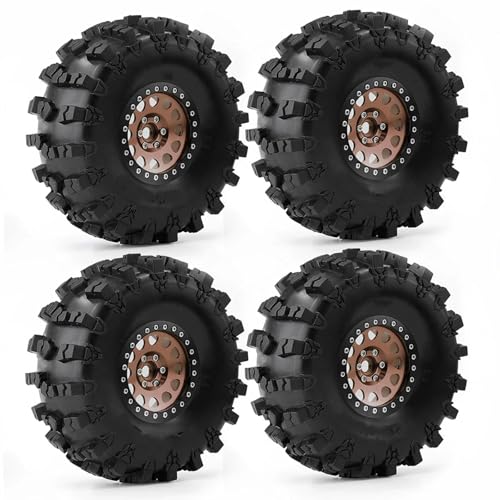 Für TRX-4 Für Axial Für SCX10 90046 D90 Für Voodoo Für KLR 2,2-Zoll-Beadlock-Felgengummireifensatz 1/10 RC Crawler Autoteiländerung RC Autozubehör von NAFRECX
